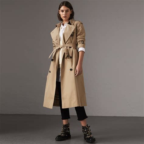 womens extra long burberry trench|burberry pleated trench.